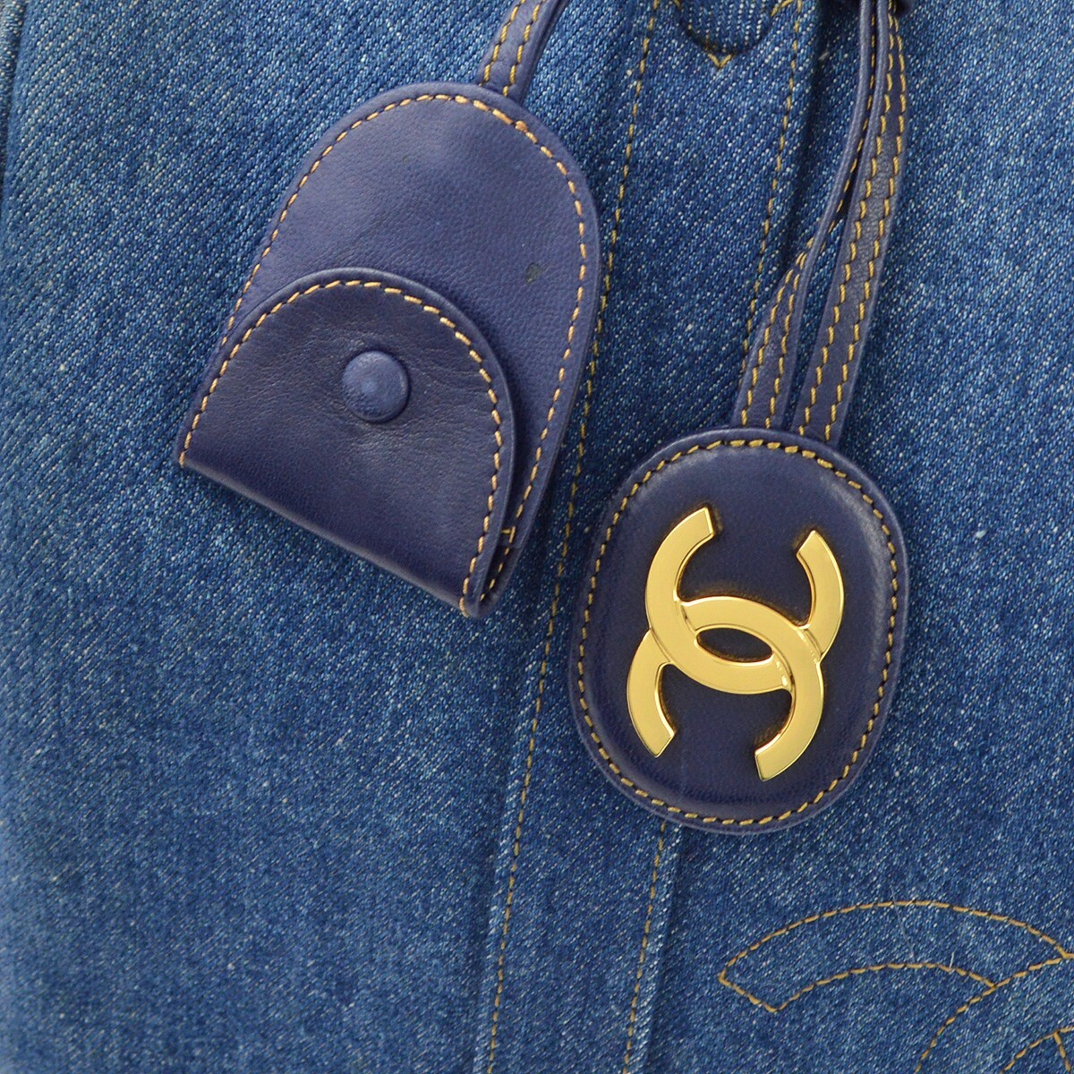 Chanel Blue Denim 2way Handbag 152257 | eBay