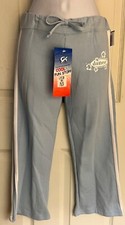 GK 'DANCE' GRAPHIC LADIES SMALL LIGHT BLUE COT/SPANDEX DANCE CAPRI PANTS Sz AS