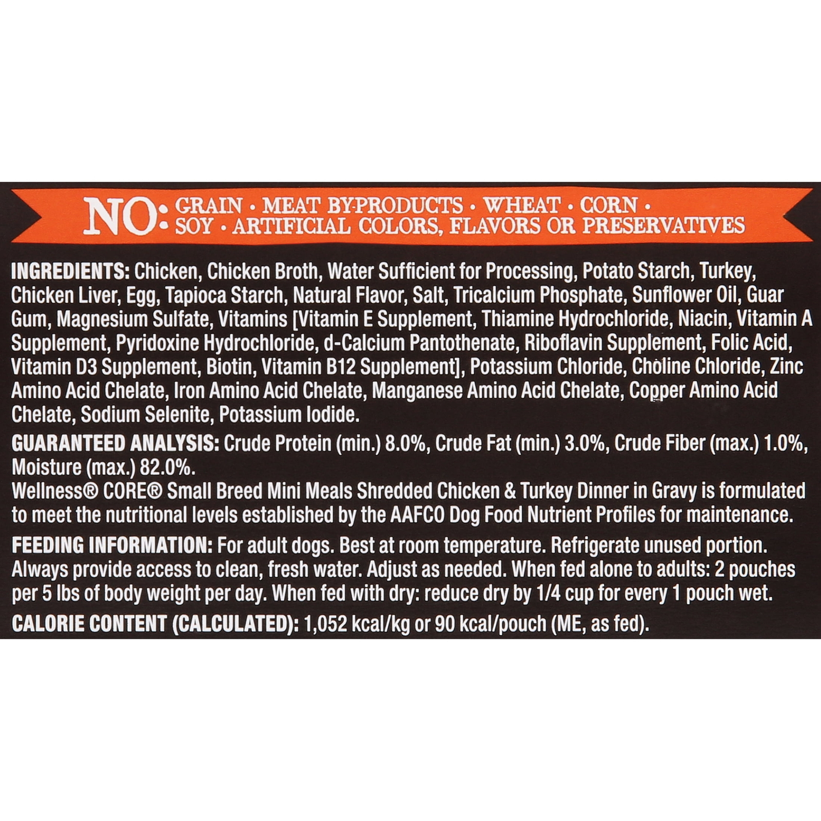 Wellness CORE Natural Grain Free Small Breed Mini Meals Wet Dog Food, Shredded