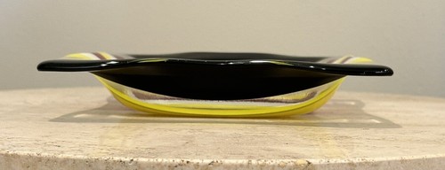 Ciotola portapiatti in vetro fuso a righe 8" 2015 C.Krejc - Foto 3 di 10
