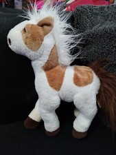 Animal Alley Toys R Us 12  Horse Pony Plush Stuffed Animal Toy White  Brown