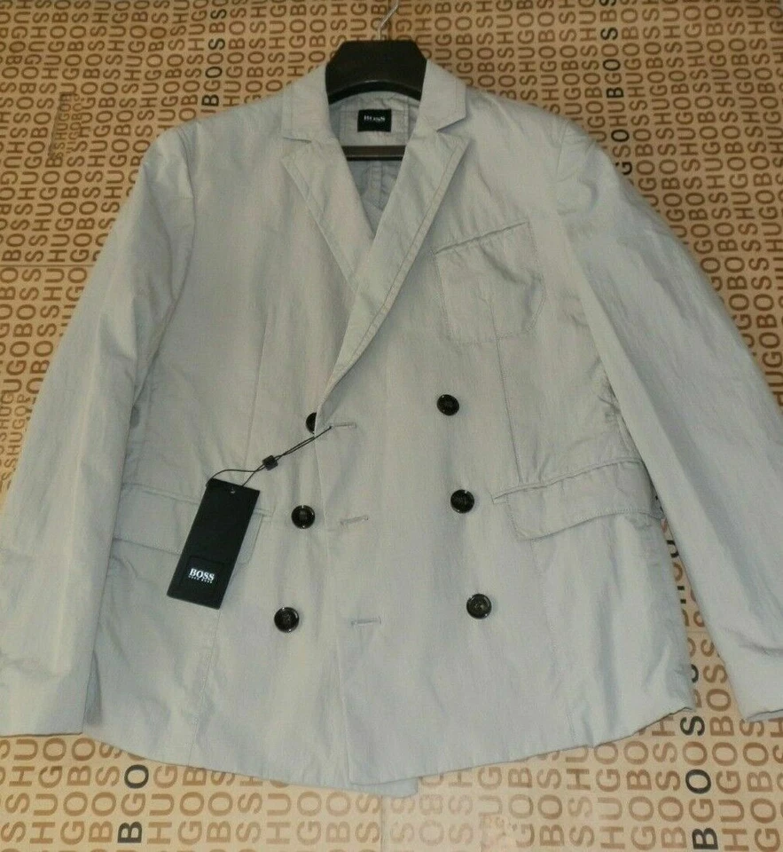 Nuevo Hugo Boss Hombre Beige Luz Chaqueta de Verano Sobretodo Gabardina 40R Grande £295 Foto 3 de 4
