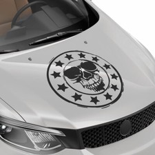 Aufkleber Totenkopf Grunge Sterne Army Skull Dekor Auto Sticker Decal #1395-60