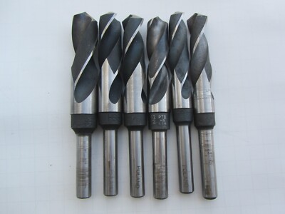 Lot of 6 Reduced Shank High Speed Steel Drill Bit with 1/2