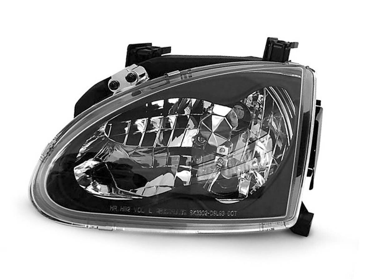 Feux phares Honda CRX DEL SOL 92-97 noir avec lentille polycarbonate étanche