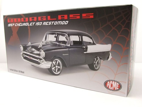 Chevrolet Bel Air Custom 1957 Coche a Escala Blanco 1:18 Acme - Imagen 11 de 11