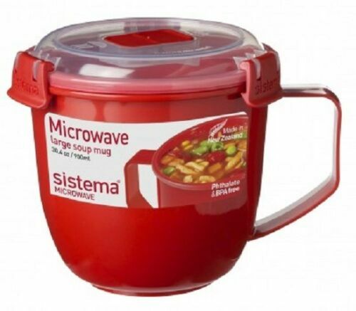Sistema Microwave Lunch Box Container Hot Food Bowl Porridge Plastic Mug Klip It - Picture 22 of 40