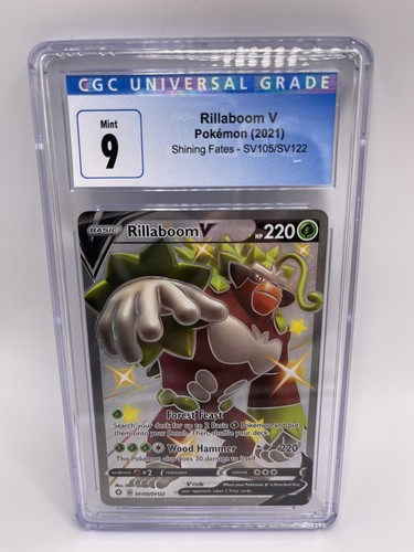 2021 Pokemon Shining Fates #SV105 Rillaboom V CGC 9 MINT