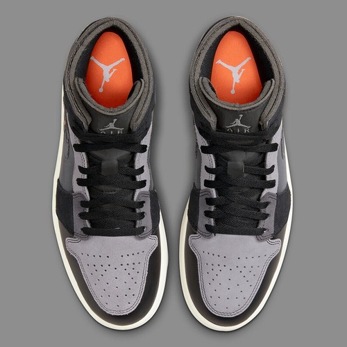 Nike Air Jordan 1 Mid SE Craft Black White Orange Grey DM9652-001 Mens Size | eBay