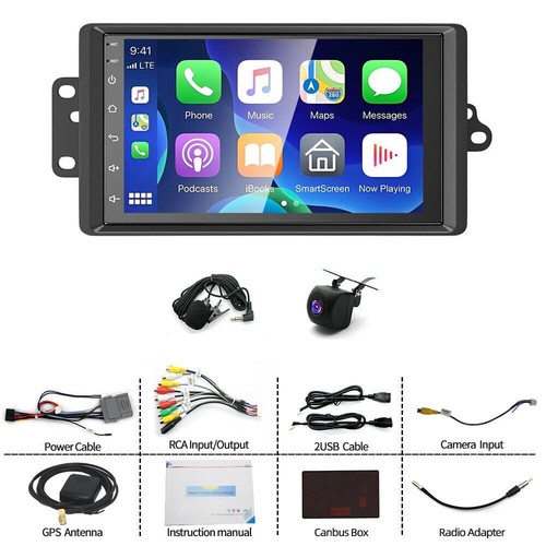 For 2003-2006 Chevrolet Tahoe Silverado Apple CarPlay Radio Stereo Android 14 BT - Picture 20 of 23