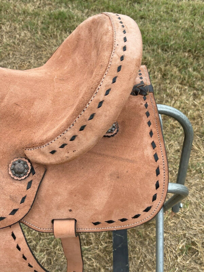 Selle Western Enfant 12 Pouces - Cuir Véritable Pour Poney