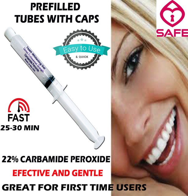 22 Carbamide Peroxide Teeth Whitening GEL 3 X 10 Ml Syringes Tooth