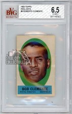 Roberto Clemente 1963 Topps Baseball Peel-Offs Card #9 BVG 6.5