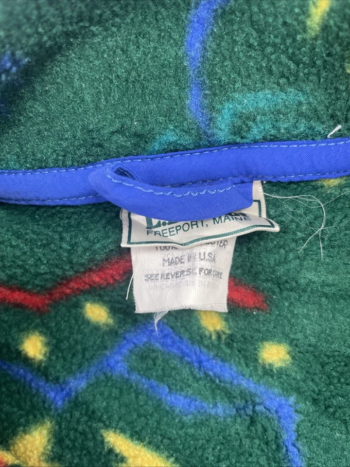 Vintage L.L. Chaqueta polar Bean Pullover juvenil talla grande Foto 3 de 4