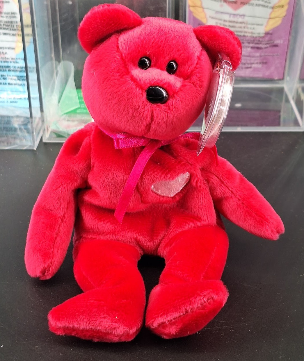 Lot of 5 TY Beanie Babies  Valentina/Valentino/Smart/Snowball/Scoop w/  Cases thumbnail 2