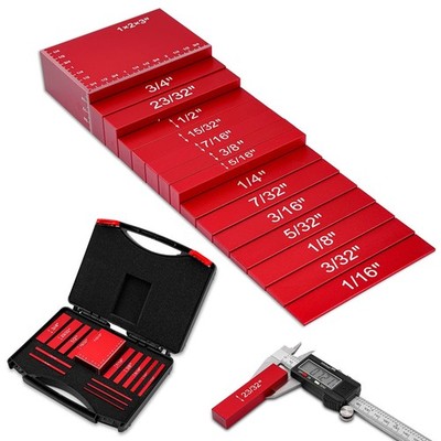 Setup Blocks Height Gauge Set, Packing 15 PCS Precision Solid Aluminum Router...