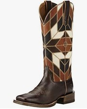 Ariat Aztec Print Woman's Boots Size US 9B Leather Used