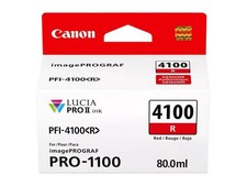 Canon PFI-4100 80ml Pigment Ink Tank for imagePROGRAF PRO-1100, Red 6785C002