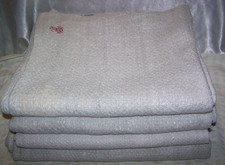 Leinen handgewebt 5 große Teile Bauernleinen teils mit Monogram