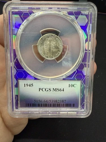 1945  DIME 10C PCGS CERTIFIED MS 64 MINT STATE Purple Core Trader Bee