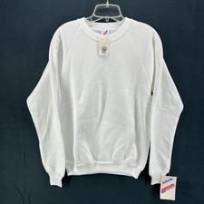 NWD Vintage 90s Jerzees Sweatshirt Mens M Blank Made in USA Crew Neck Deadstock