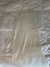 Fashion Nova Cream Colored Macarame Beach Dress Size Small 