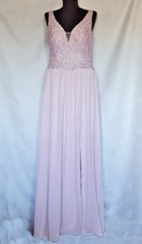 DRESS VINTAGE AUTHENTIC SOIEBLU PINK CHIFFON LACE COCKTAIL WOMENS US 10 EU 38