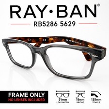 Ray Ban RB5286 5629 Eyeglasses Crystal Gray Tortoise 51-18-135 FRAME ONLY