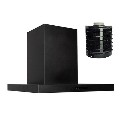 Umluft-Dunstabzugshaube Block Wandhaube LEVEL Pure 70 BK, wartungsfrei, schwarz