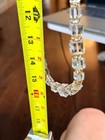 Vintage Austrian Crystal Graduated Cube Bead Necklace Gold  — photo 9