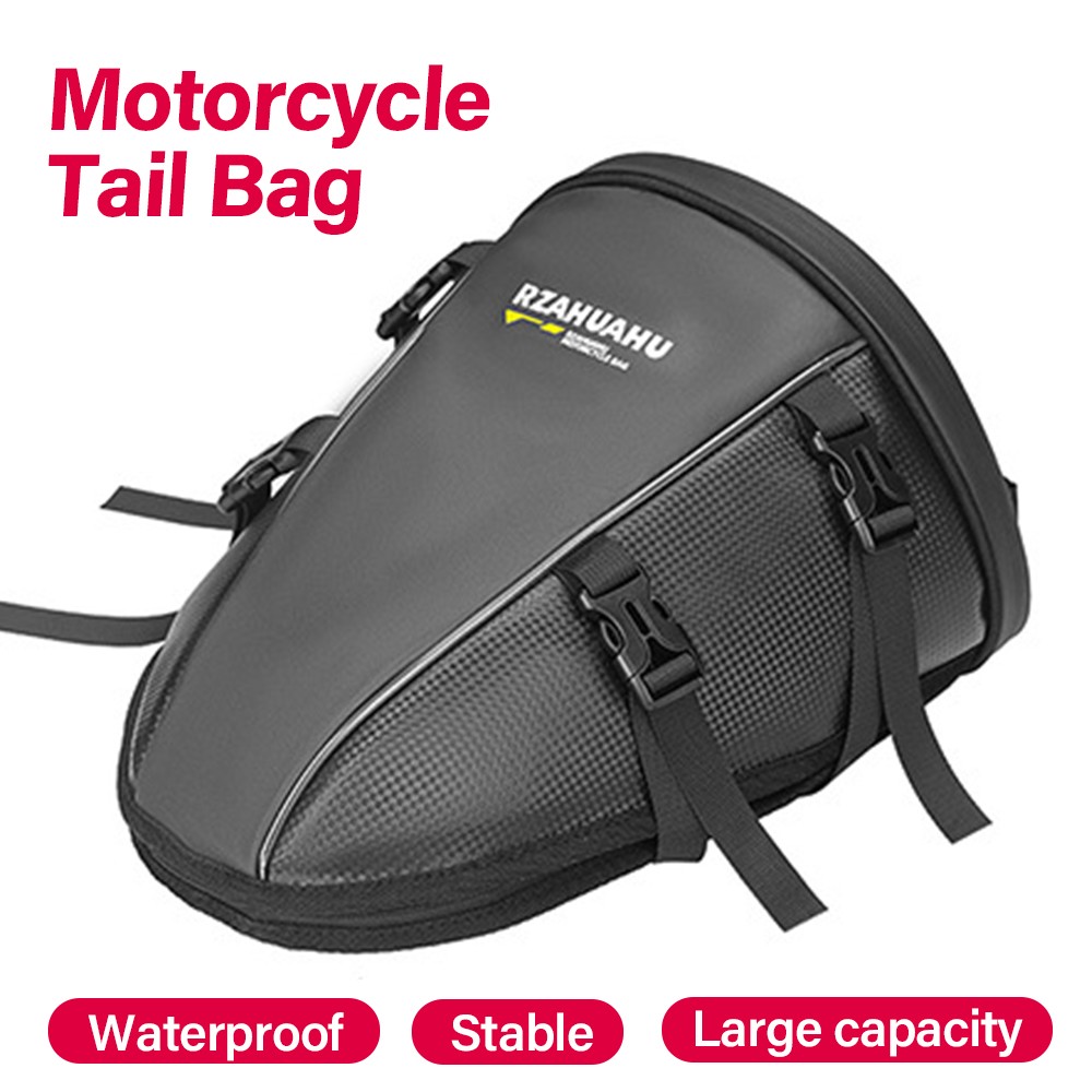 Waterproof Motorcycle Tail Bag Rear Seat Luggage Storage Backpack Shoulder Bag