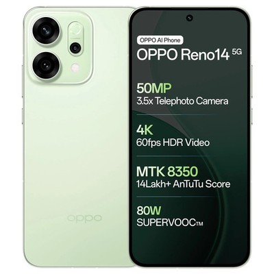 OPPO Reno 14 5G (Mint Green 256GB 8GB RAM)-Global Version.  NO TARIFFS IN USA 