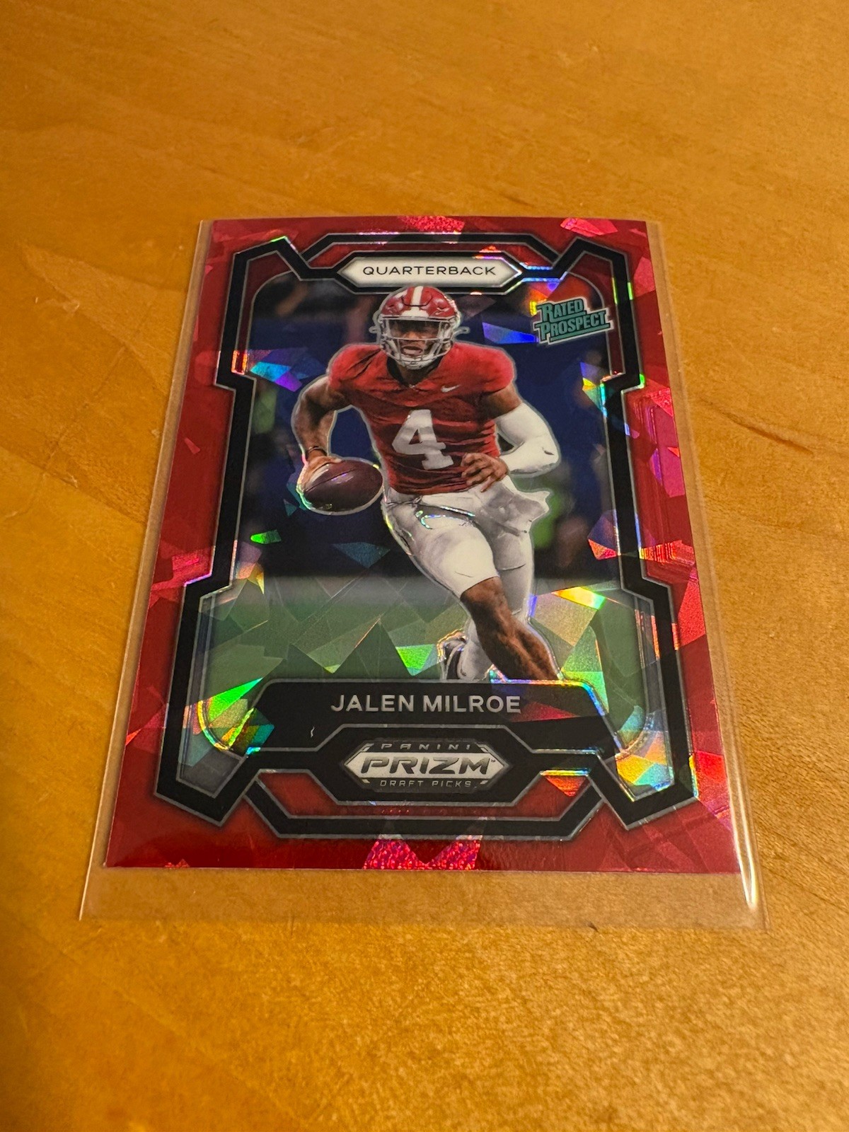 2024 Panini Prizm Draft Picks - Jalen Milroe #122 Red Ice Prizm (RC)