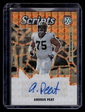 2020 Panini Mosaic #S11 Andrus Peat Scripts Orange