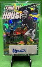 Evan Stewart 2022 Leaf Take it to the House Green Cracked Ice Autograph #/30