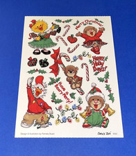 Vintage Suzy's Zoo Christmas Sticker Sheet