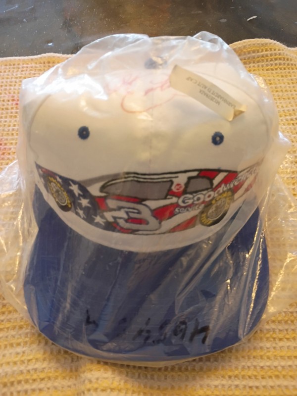 Dale Earnhardt Truckers Hat Authentic Autograph 1996 Winston In Charlotte