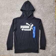 PUMA Youth French Terry Hoodie, Black L 14/16