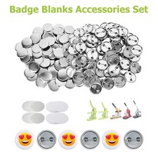 Button Badge Making Machine Kit 25mm 32mm 58mm Blank Pin Back Badges Maker 100x