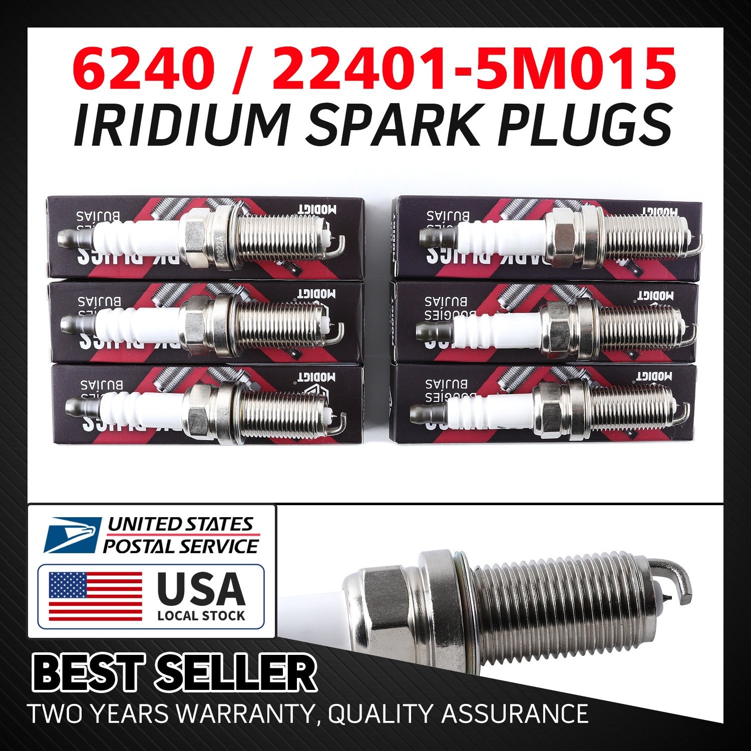 6 For NGK Laser Iridium Spark Plugs for NISSANVQ35DE 22401-5M015 PLFR5A-11 OEM