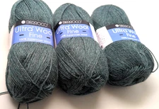 3 Balls Berroco Ultra Wool Fine 100% Superwash Merino 100gm/400yd Charcoal 53170
