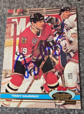TROY MURRAY SIGNED AUTOGRAPHED CARD 1991-92 TOPPS STADIUM CLUB #167 deceased LOA