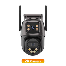 Telecamera IP 6K 9MP HD Wifi Telecamera Esterna Zoom 8X Tre Lenti Doppio Schermo