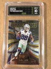 2020 Select Dallas Cowboys CeeDee Lamb  #T16 Turbo Charged Rookie GMA 10