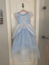 Cinderella Inspired Princess Blue Costume Dress Child Size 7-8years