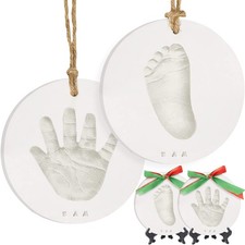 Baby Hand Footprint Kit - Personalized Christmas Ornament for Girls Boys