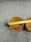 Vintage Safari Hand Carved Wood Cups Kenya Africa Hand Painted Giraffe's  — photo 10