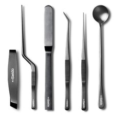 Seido 6-Piece Plating Tweezer Set   Professional Stainless Steel Culinary Tools