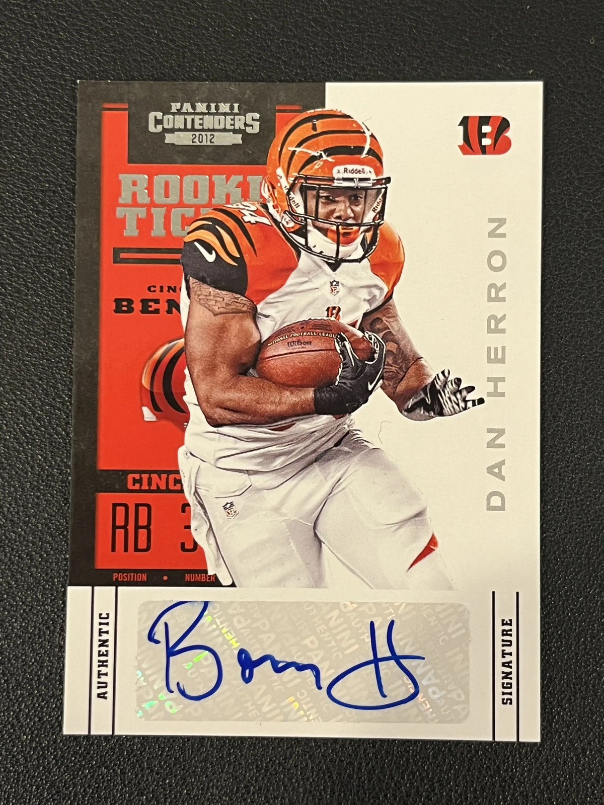 Dan Herron Panini Contenders #122 Autograph