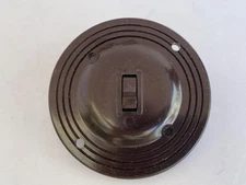 Vtg Circular Toggle Light Switch Brown On Off Und.Lab.Inc. Insp. Made in USA 4"